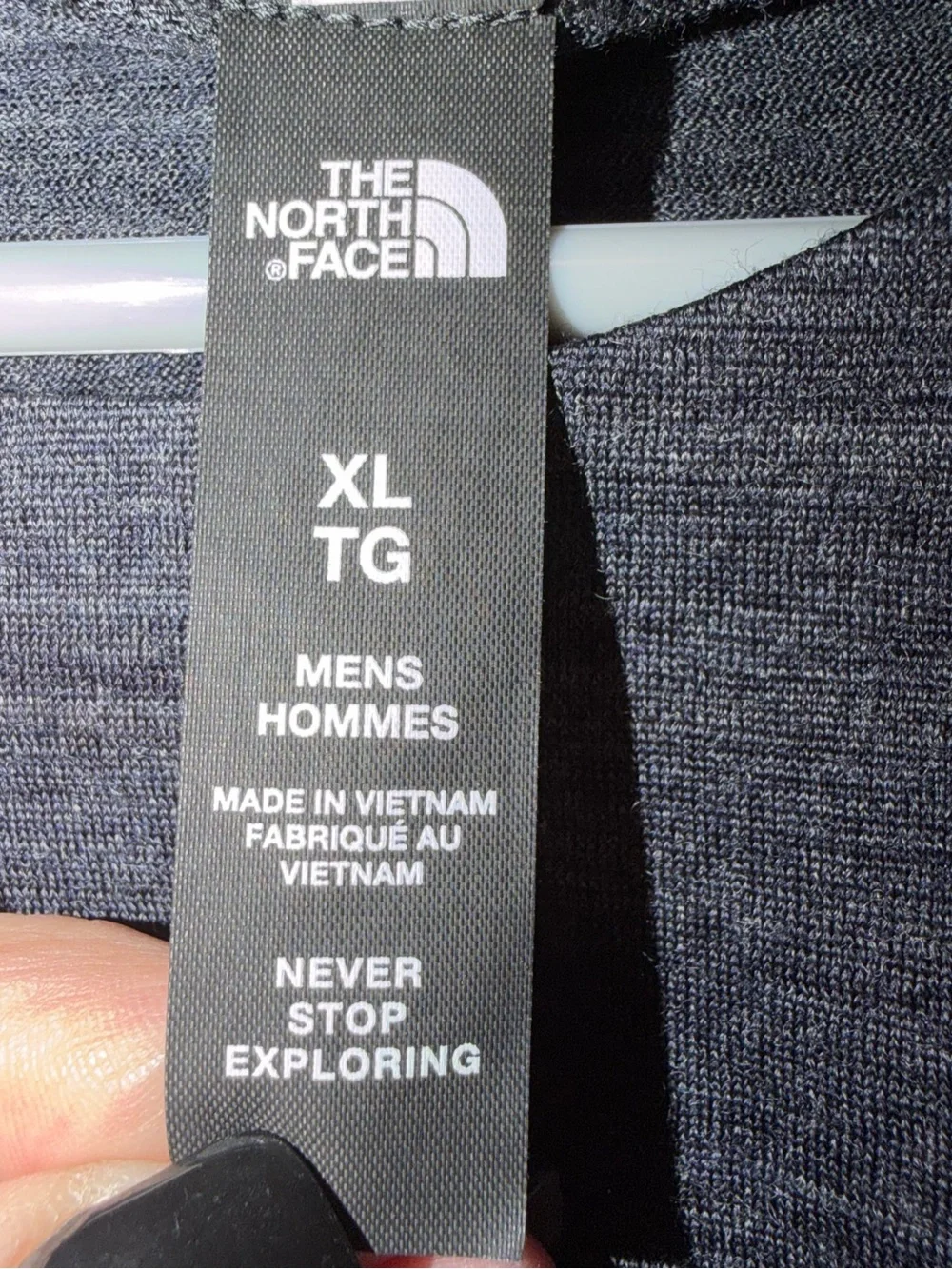 The North Face Men's Merino Wool Baselayer Crew-Neck Top Charcoal Gray XL